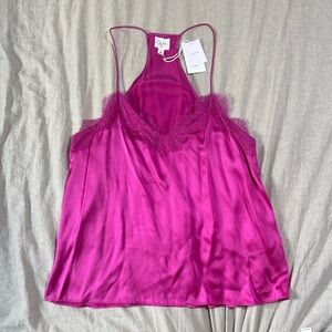 Cami NYC Fuchsia Lace Trim Cami Top